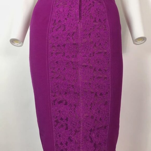 NWT D&G Purple Lace Pattern Knee-Length Skirt Size: M - Picture 4 of 7